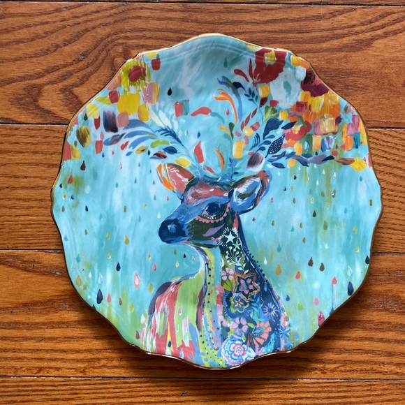 Anthropologie Other - Beautiful Anthropologie deer snack/decorative plate.